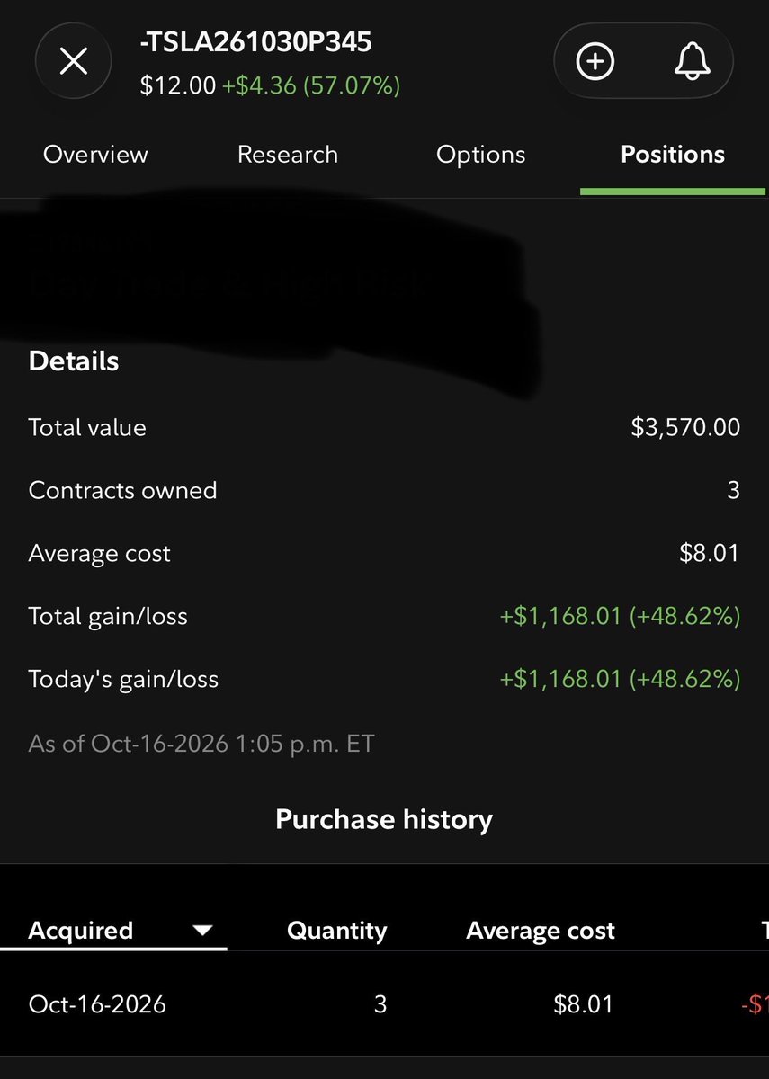 Dgillberry_'s tweet photo. Know thy levels. Bought the news and sold the news on TSLA. Down to runners on puts. No stress of swinging a position. 

It’s a shame put traders took their profits yesterday not realizing that every TSLA event is sell the news. 

Let’s see where we land next week. https://t.co/TO1oLaGiF5