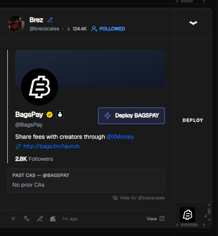 SaintJames_Sol's tweet photo. WTF  @brezscales just followed @BagsPay AND HE CLAIMED A BAGS COIN

LITTERLY OFFICIAL BREZSCALES COIN

9a197j4rum5eHJPcBeykPc5nQk6BYCyrf11nsGaqBAGS https://t.co/xJW72itC13