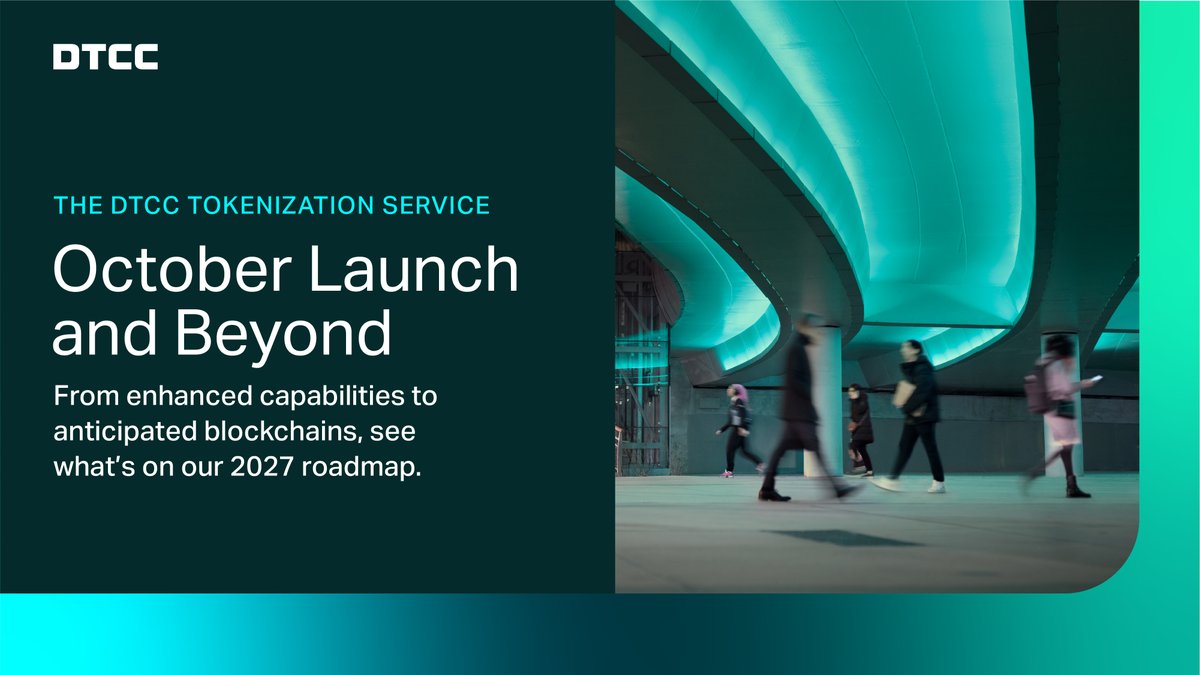 The_DTCC's tweet photo. Take a closer look inside the DTCC Tokenization Service.

From supported networks and eligible asset classes to launch capabilities and future expansion, our at-a-glance overview outlines the service and the path ahead. ➡️https://t.co/MFrJS1MMnF https://t.co/t3QWESzGeI