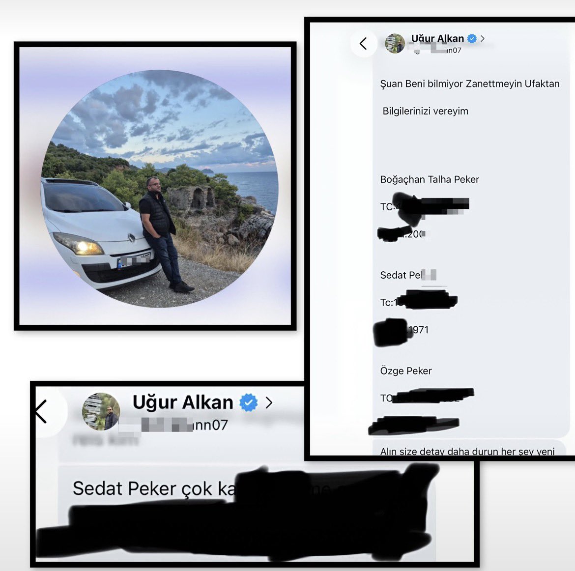 peker_ersn's tweet photo. Sayın Reis Sedat Peker ve ailesine hakaret içerikli mesajlar gönderen, aile fertlerinin kişisel bilgilerini yasa dışı yollarla ele geçirdiği belirtilen U.A., Antalya’nın Manavgat ilçesinde silahlı saldırıda ağır yaralandı. https://t.co/tFQh1x1fnW