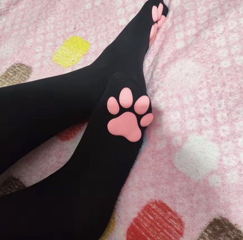 pinkmargolis's tweet photo. essas meias de gatinho são tão fofas https://t.co/XETi6z0qfe