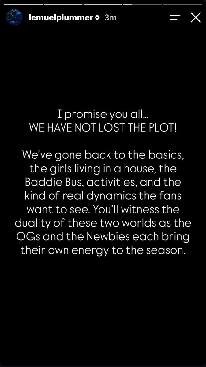 TheZeusReport's tweet photo. Lemmy took to his IG Story to address the rumors that he fired the entire Baddies cast. He also addressed professionalism and the cast not showing up to set, and said that he's considering replacing a few Baddies. Thoughts? 👀 #BaddiesUSA #BaddiesUSAChapterTHREE https://t.co/xy0Zn6cYEi