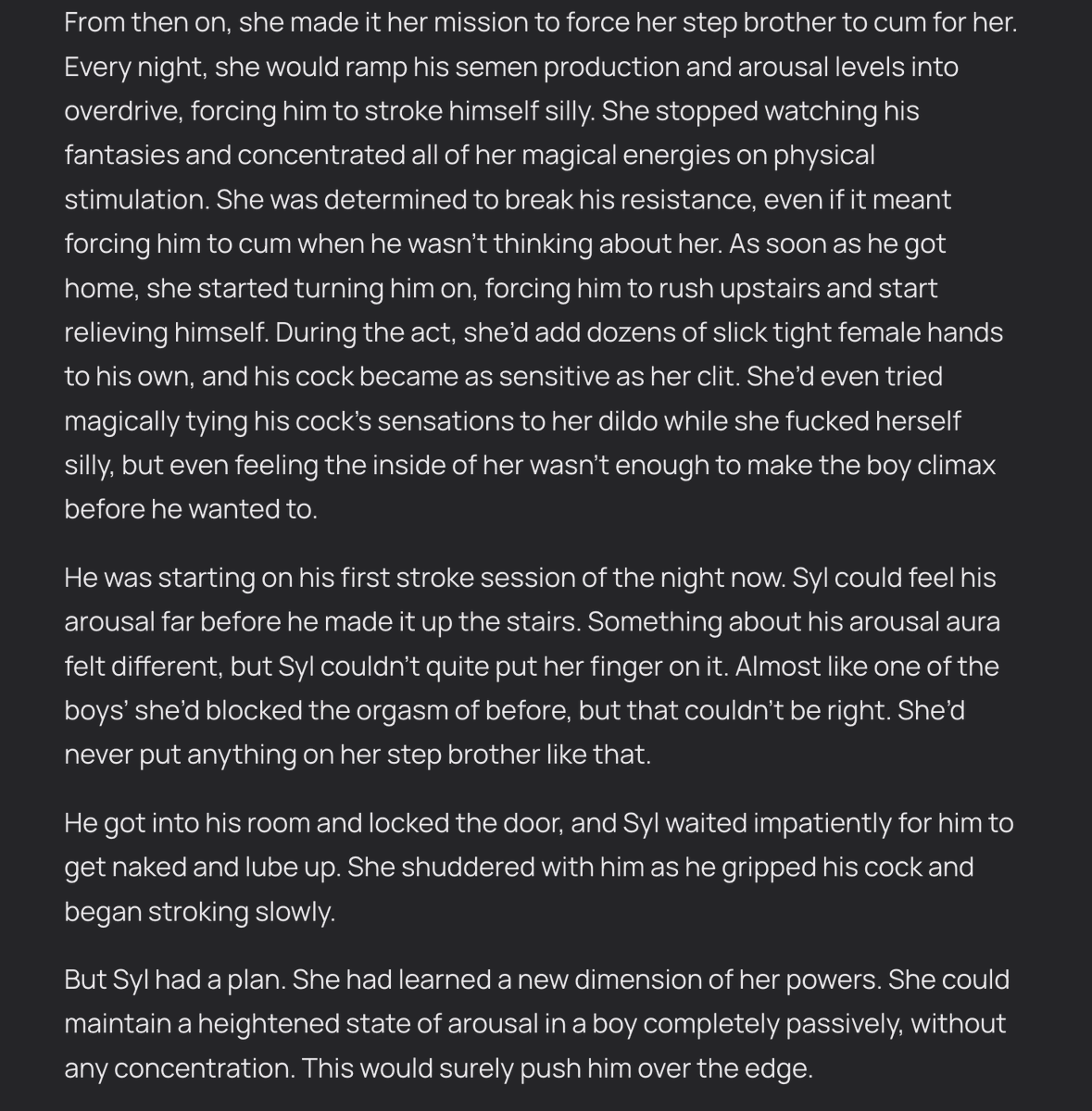 preunbb's tweet photo. It's October! Here's a spooky witch story from the vault.

Living with Ballbusting Witches: Sean lives with his step-mom and step-sister. They're witches. Things go poorly.

https://t.co/eRNVWLYBFo

#ballbusting https://t.co/Dzr6sqCjey
