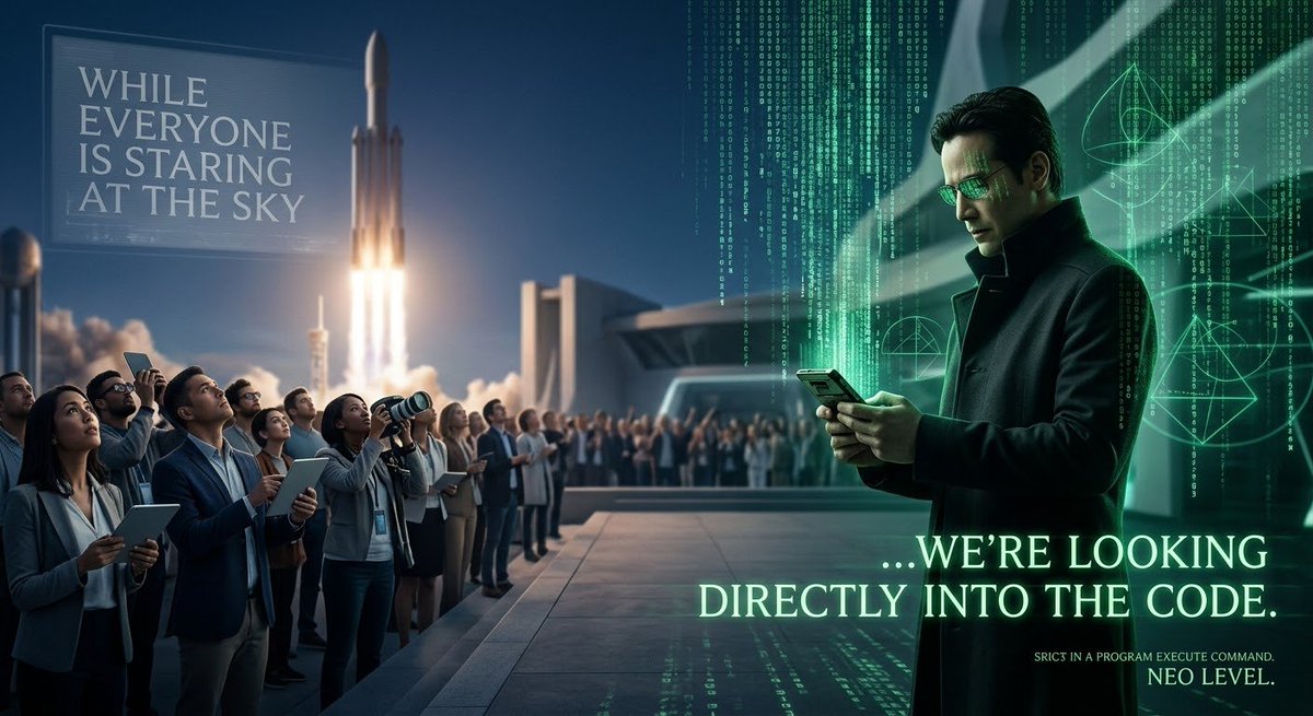boris1767's tweet photo. @elonmusk "While everyone is staring at the sky, we’re looking directly into the code. Neo level." https://t.co/6X3KL6rtQq
