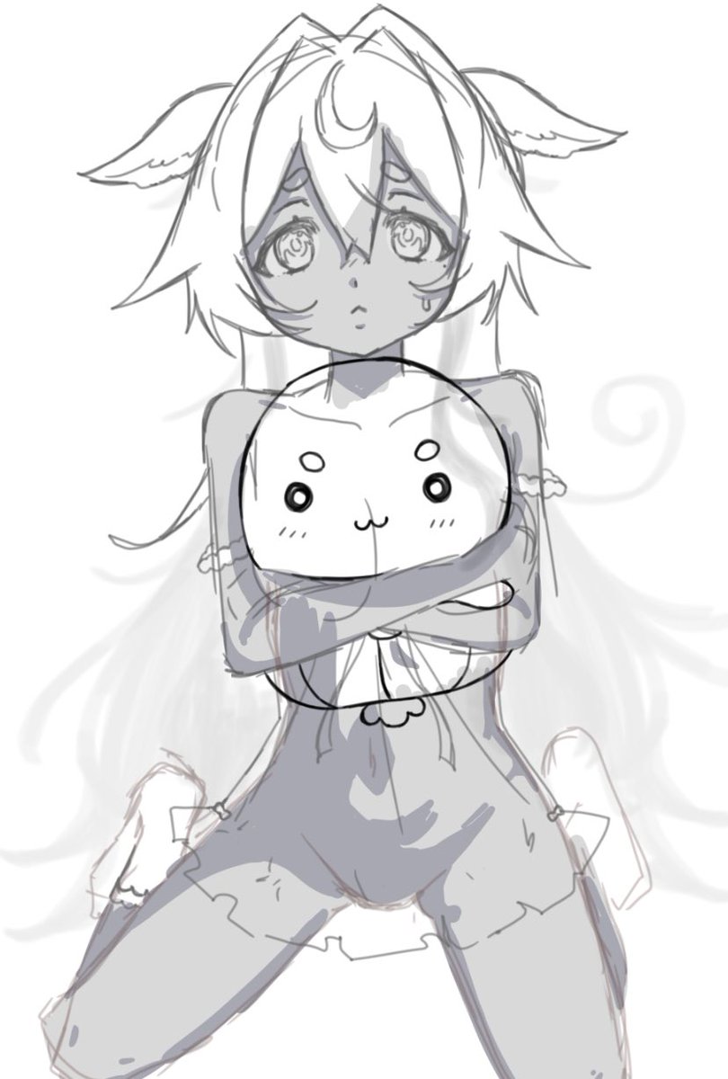 marmilaze's tweet photo. marmi is trying… grayscale…? kinda….? waaaaa learning new techniques to shade better… my shading is bad heh heh https://t.co/hu3mg5gyOT