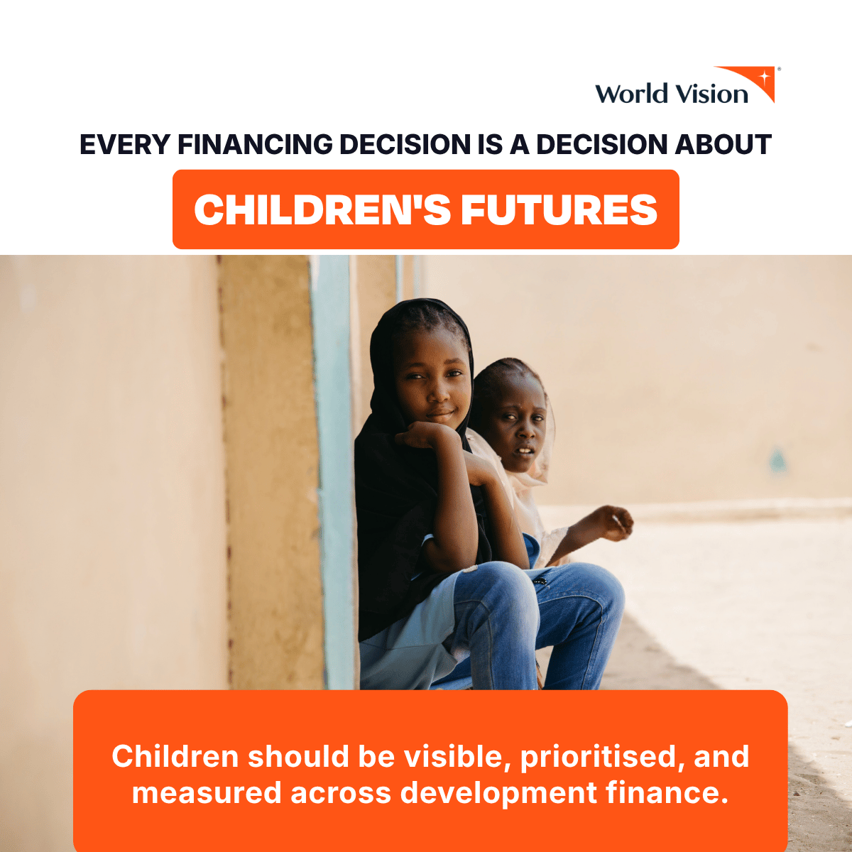 WorldVision's tweet photo. Human capital doesno't begin when someone enters the workforce.

It starts in childhood through access to health, nutrition, education, protection and opportunity.

As the World Bank Annual Meetings focus on jobs, growth and economic transformation, one reality should remain front and centre: the workforce of tomorrow is shaped by the investments we make in children today.

Our future begins with children.

@WorldBankGroup
@UNICEF
@ADB_HQ
@UNDP
@IMFNews

#WBGMeetings #WorldBank #HumanCapital #DevelopmentFinance #FutureOfWork