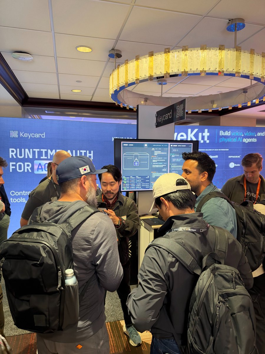 KeycardAI's tweet photo. What an amazing week! We spent the first half  @aiDotEngineer NYC and the second half in SF for @AISecSummit and AAuth Night.

We enjoyed meeting all of you and talking about runtime auth for agents, intent-based auth, and the new software factory reference architecture. https://t.co/6W5iRvHOk5
