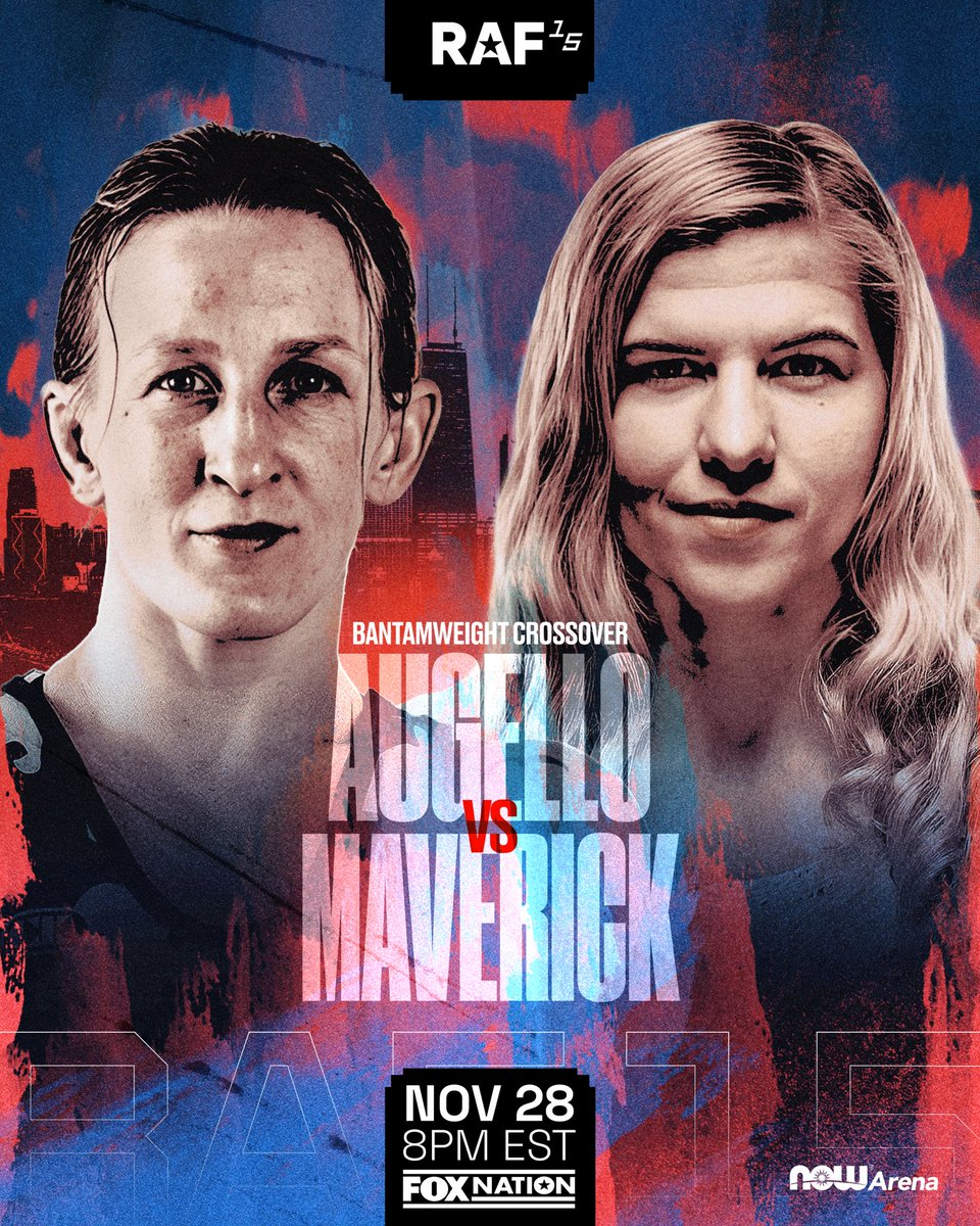 RAFWrestlingUSA's tweet photo. THIS MATCH 👀

Olympian Haley Augello takes on mma standout Miranda Maverick NOV 28 in Chicago at #RAF15 

Tickets in bio. Watch on @foxnation https://t.co/czxFxf0Tbu