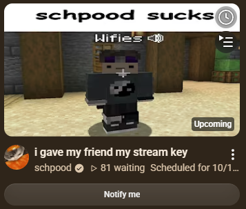 Violet_darling_'s tweet photo. #Wifiestwt #Schpood #Wifies #Firststream
I TOLD YOU ITS WIFIES. IT WAS ALWAYS HIM. https://t.co/2aYW8dhpLs