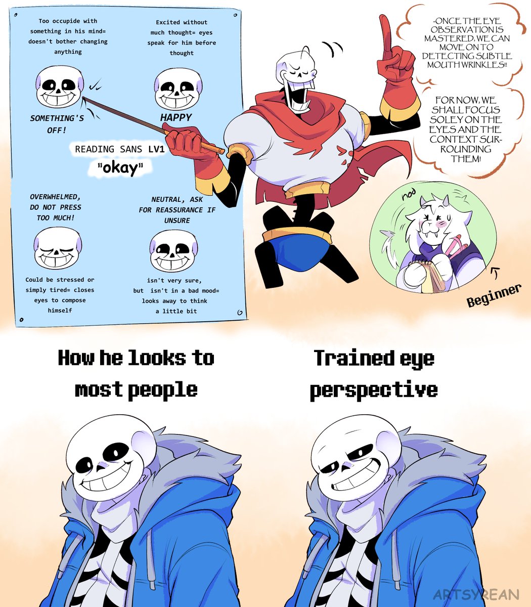 Artsyrean's tweet photo. She's still learning
[ undertale sans, toriel, papyrus, #soriel ] https://t.co/t6XasnpK3i