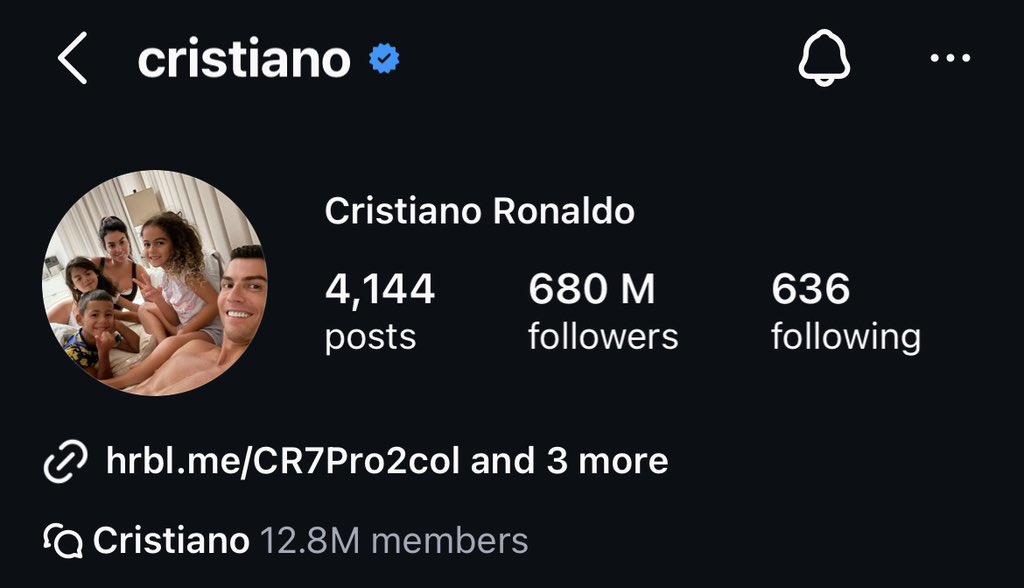 terna_2005's tweet photo. 30% of his followers are allegedly fake. His fans keep boosting his numbers to make him look more influential, yet none of his posts ranks among Instagram’s top 10 most-liked posts. 😂 Messi remains the GOAT of everything,with the most-liked post in Instagram history 🐐👑 https://t.co/kGFTJxke28