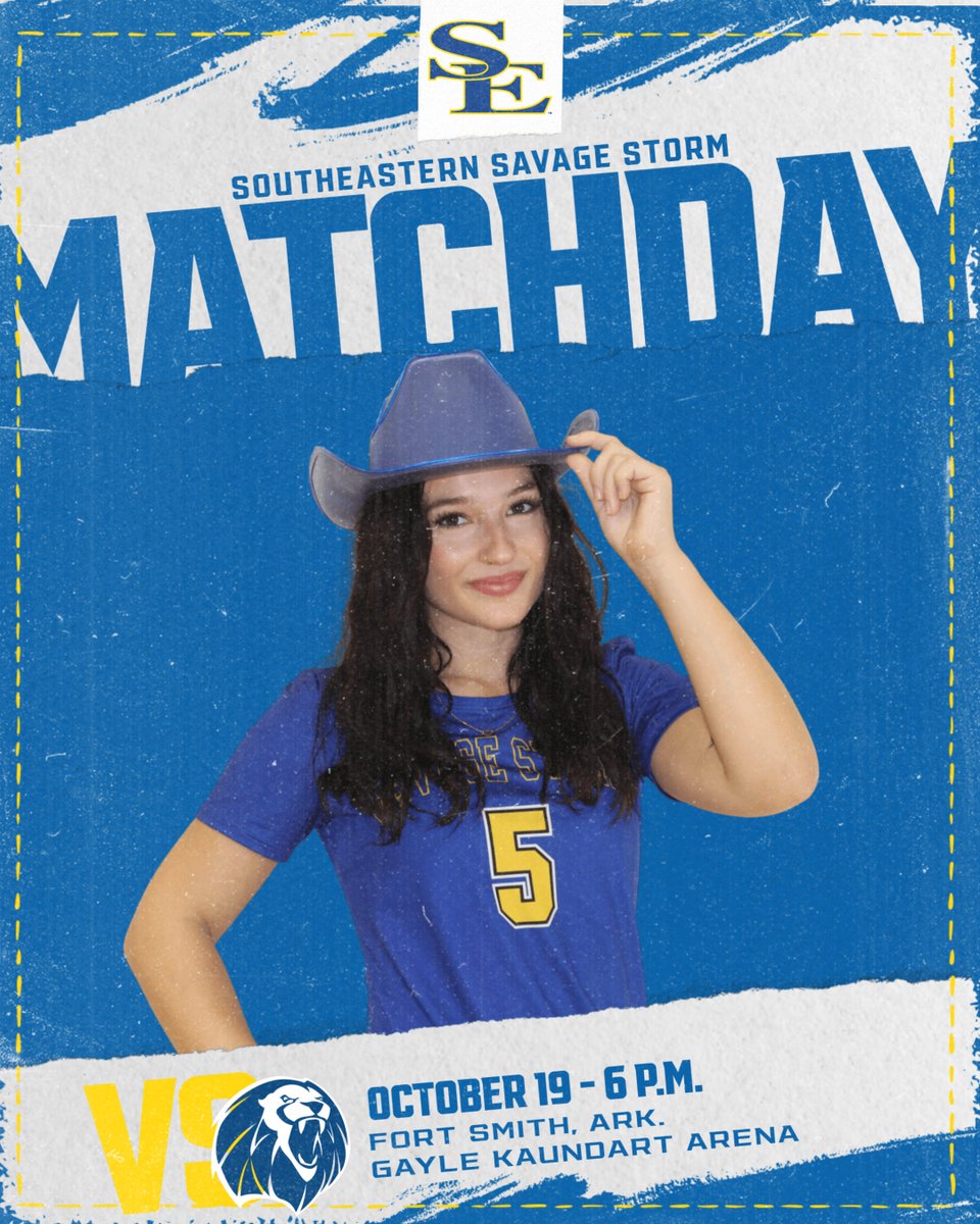GoSoutheastern's tweet photo. MONDAY ROAD TRIP!

🆚 Arkansas-Ft. Smith
📍 Ft. Smith, Ark.
⌚ 6 PM
🏟️ Gayle Kaundart Arena
🔗 https://t.co/MHf1vwYxdO

@SavageStormVB  | #GoSoutheastern
#TakeCover | #WinTheMoment https://t.co/hARxhcfxSs