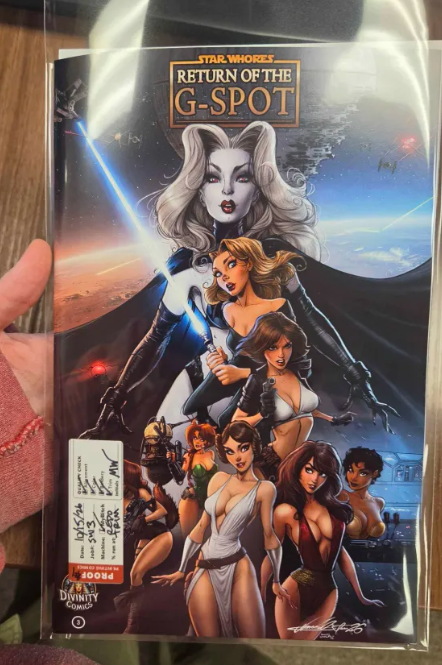 MindyWheelerArt's tweet photo. PHYSICAL FULFILLMENT STARTING NOW!
May the whores be with you!
#indiecomics #fulfillment #starwhores #divinitycomics https://t.co/HZJJ3zpYyg