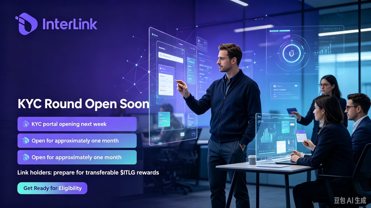 huisa888's tweet photo. - KYC Round Open Soon
​
- KYC portal opening next week
​
- Open for approximately one month
​
- Link holders: prepare for transferable $ITLG rewards
#InterLink #ITLG #ITL #ITLX https://t.co/tpvZrdGxad