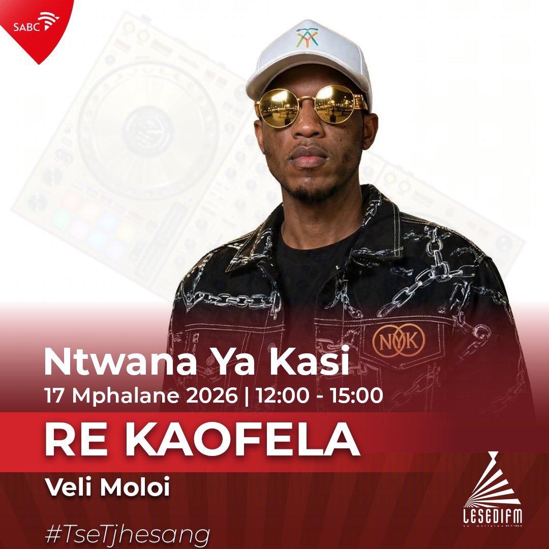 LesediFM's tweet photo. #ReKaofela le Veli Moloi.

🎤Re bua le Ntwana Ya Kasi ho #TseTjhesang.
🎧Re tsamaya leDj Soso ho #ReKaofelaMix.

#LesediFM
📞: 086 000 3084
📲:  079 758 5066
🌐: https://t.co/4WGalUnGiR https://t.co/4LkU0Wbbjv