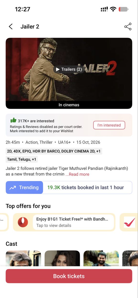 Mr_Bals_2's tweet photo. To those 20K legends who’ve booked tickets now, A Big THANK YOU! ❤️🔥

Now let’s make Day 2 hit 1 MILLION bookings! 🚀

Meanwhile, everyone SLEEP NOW 😴 We need #Jailer2 to wake up to a 100K peak-hour booking record! 👑🔥

#Jailer2Blockbuster #Jailer2IndustryHit https://t.co/crVi2F2PbT