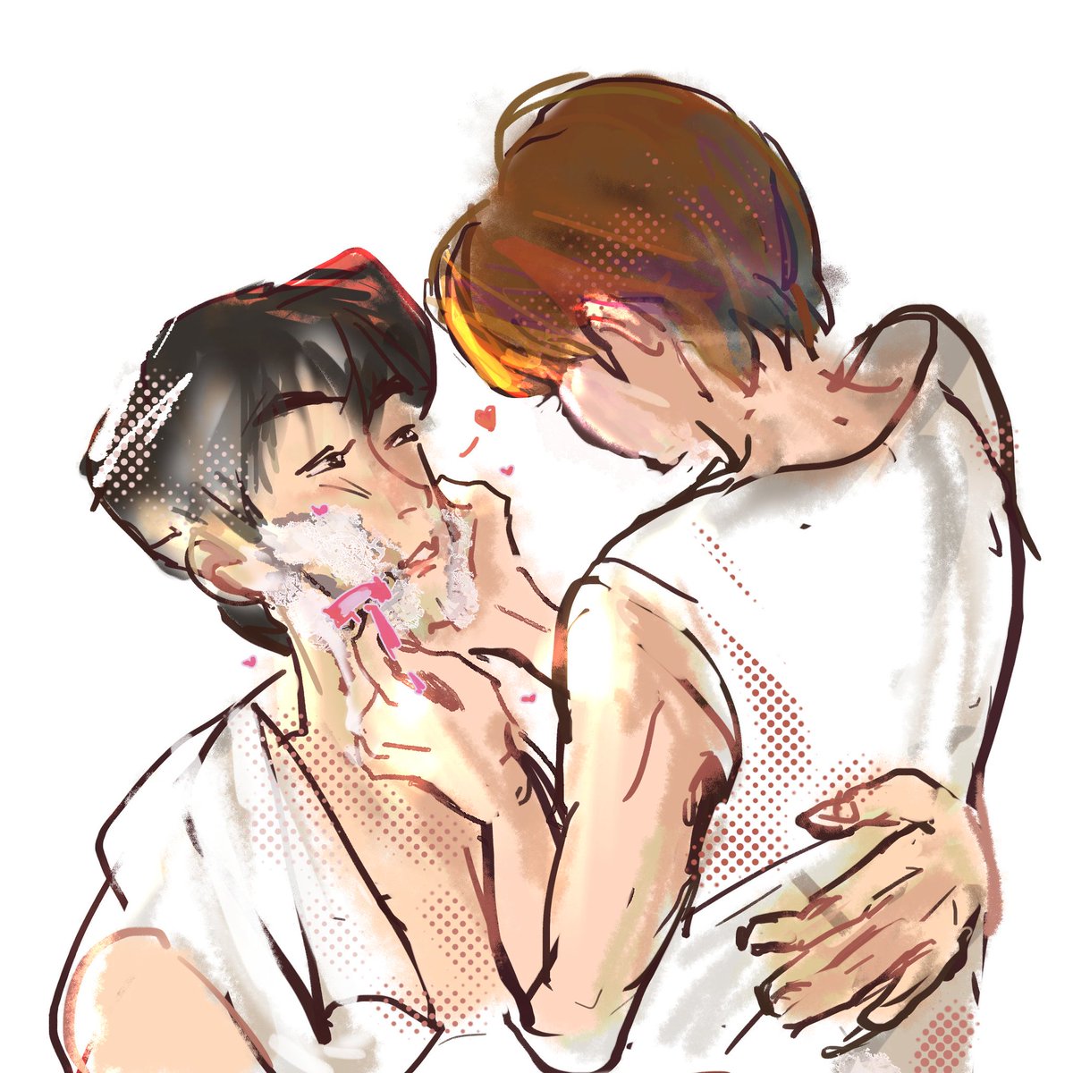 kinpumper's tweet photo. getting ur equally busy bf to shave ur face bc u are busy (?) be like #tlefirstone https://t.co/zHCR4IQTHM
