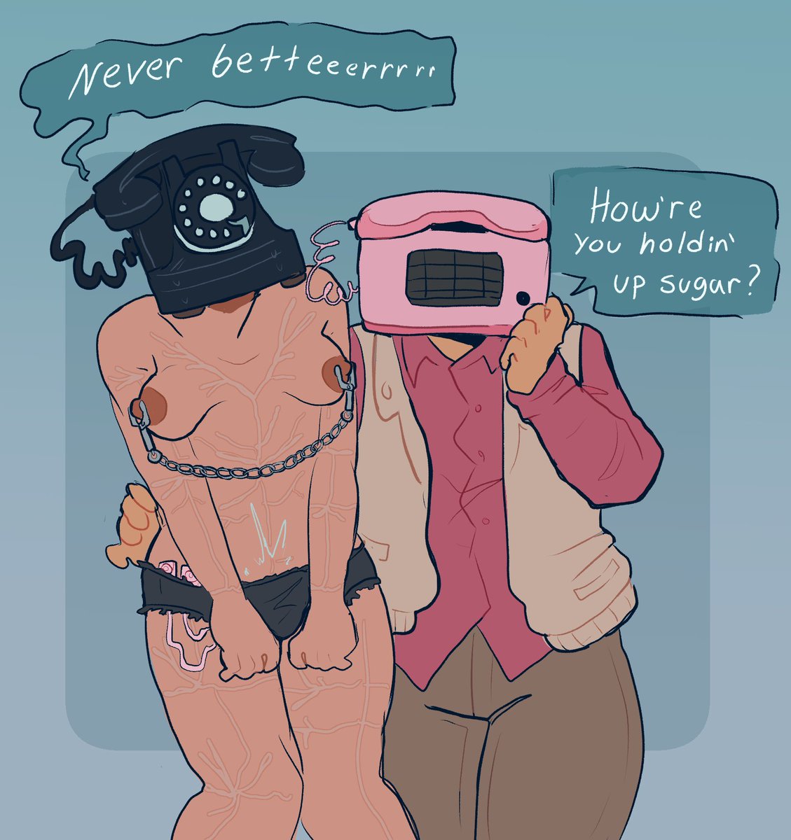 AngelMortCafe's tweet photo. Goresextober Day 16: Overstimulation
it's fun to torture your girlfriend in public ^-^ https://t.co/L3F2Va5aCT