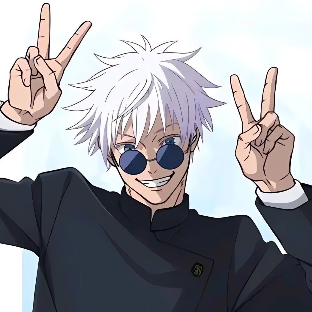 pawstoru's tweet photo. satoru and his cute little peace signs against the world https://t.co/wPk4DpkZCQ