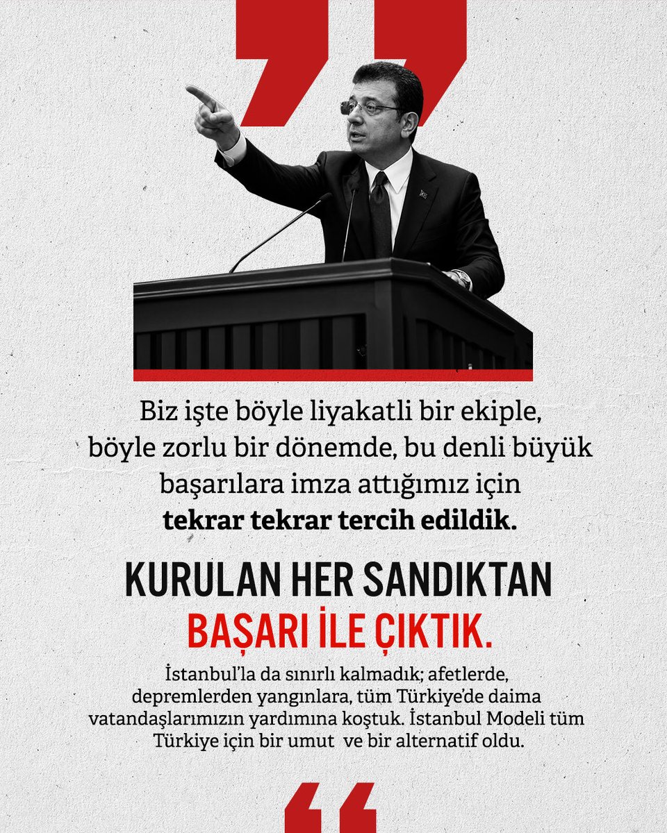 ekrem_imamoglu's tweet photo. Onların İstanbul’a aşkı, ilgisi ranta, yağmaya, talanadır. 

Onların derdi beton kanaldır, beton kulelerdir, bir avuç insanın zenginliğidir. 

Ama şunu bir kenara yazın:
Hevesleri kursaklarında kalacak. 
Millet bu açgözlülüğe, bu ihanete geçit vermeyecek. https://t.co/FrmXj0Pu20