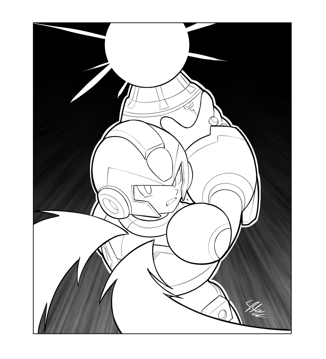 StaticBlu's tweet photo. Last one for the week. Best armor.
#inktober #megaman #ロックマン https://t.co/NKjl6Gzw7H
