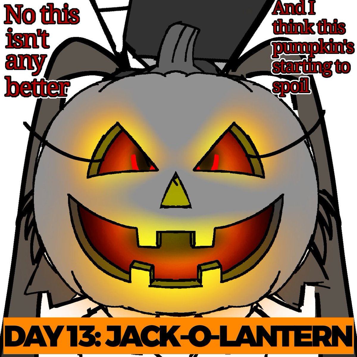 GamePalCartoons's tweet photo. Day 13: Jack-O-Lantern

Well I like it Namzi! Fits the spooky holiday...
-Kazusu

#Exetober #Execommunity https://t.co/SZjaWdWSy8