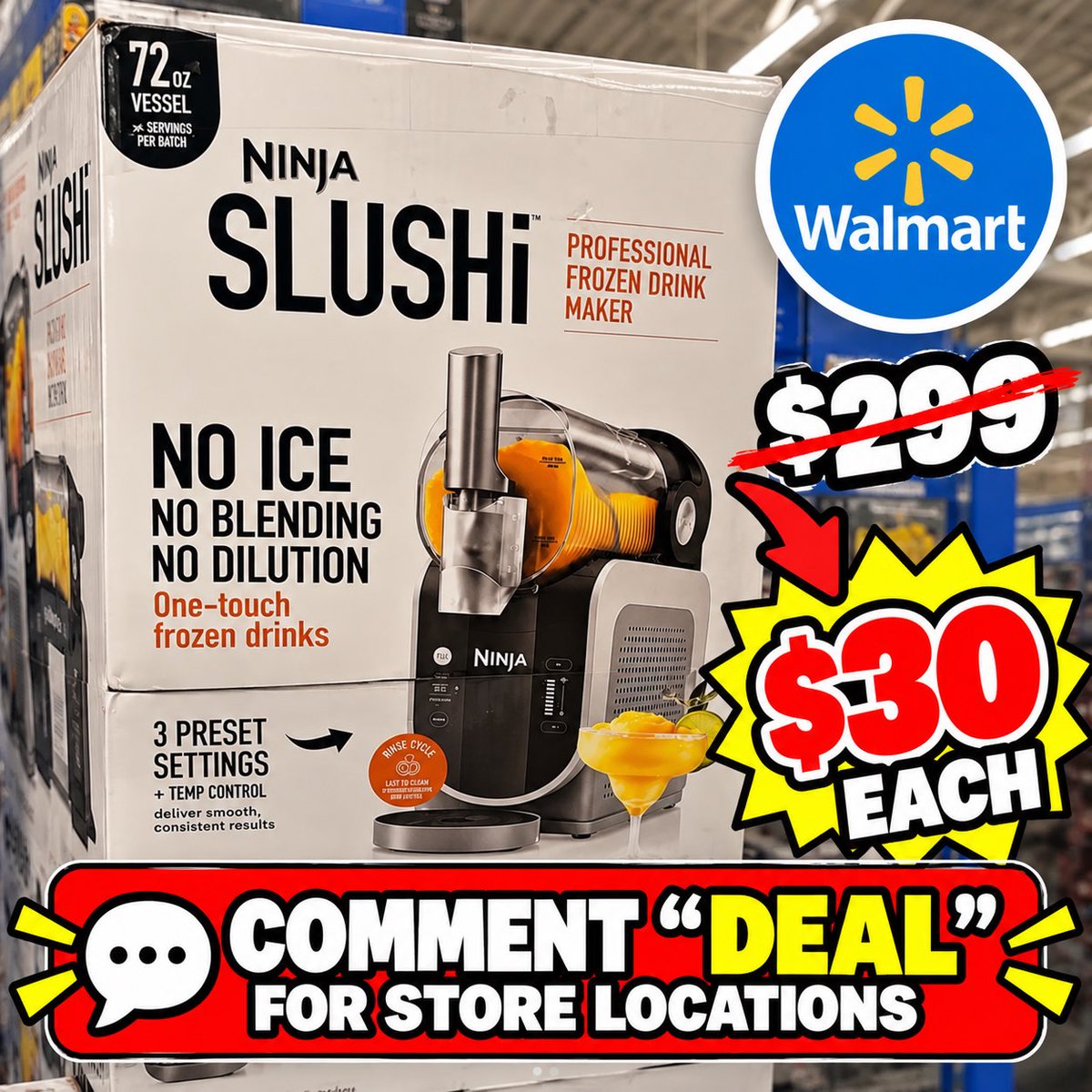 slam1252's tweet photo. 🚨 WALMART DEAL ALERT

👇 Comment “DEAL” and follow for store locations, clearance finds, and more hidden deals!

#WalmartDeals #ClearanceFinds #NinjaSlushi #WalmartClearance #Deals https://t.co/iv2qHivjnP