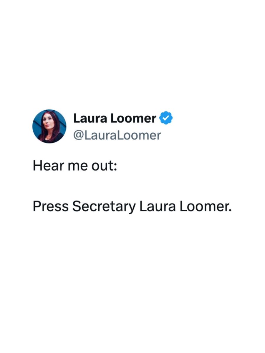 HQNewsNow's tweet photo. Laura Loomer applies to be Trump's next Press Secretary. https://t.co/ASZVYCHXzv