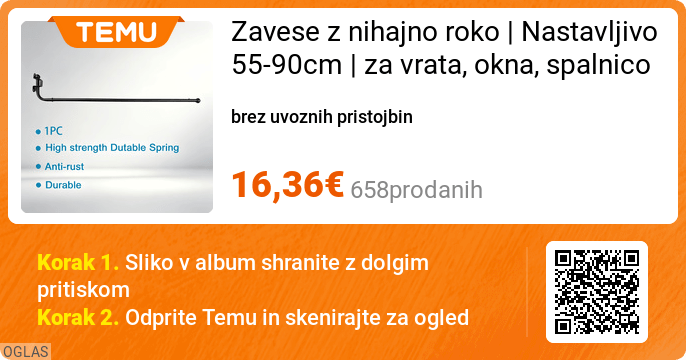 andrej_adamic's tweet photo. brez uvoznih pristojbin
Zavese z nihajno roko | Nastavljivo 55-90cm | za vrata, okna, spalnico in kopalnico | Vključuje montažno opremo | Črna
👉 povezava izdelka: https://t.co/pEHBdWb4mE
⚠️ glejte prikaz na strani.
Oglas. https://t.co/wuBx5oFwTP