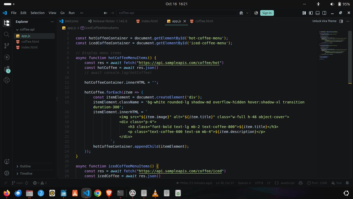phil_builds's tweet photo. Day 100 of @blockfuselabs 200 Days of Code. Today I fetched an API and used it to build an e-commerce. Basically I did this to learn more on APIs &amp; fetch. I can say I now have a clear understanding. 100 days to go.🔨#buildinpublic #tailwind #webdevelopment #200daysofcode #day100 https://t.co/SEcMZiLYM1