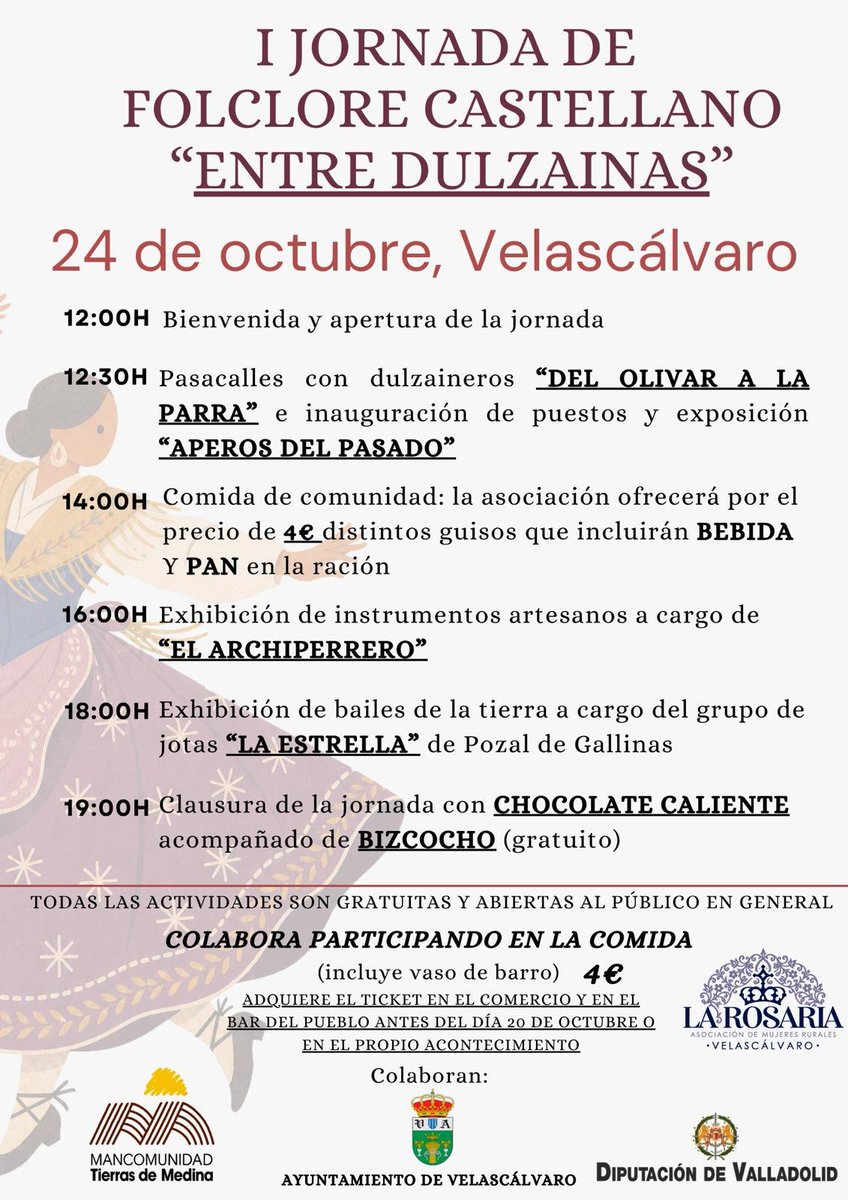 charotoledano's tweet photo. Ésta es un invitación para @gabo_solares.
Le esperamos en la  Primera Jornada del Folclore Castellano en Velascàlvaro.
Muchas gracias!! https://t.co/xlzD0hHVay