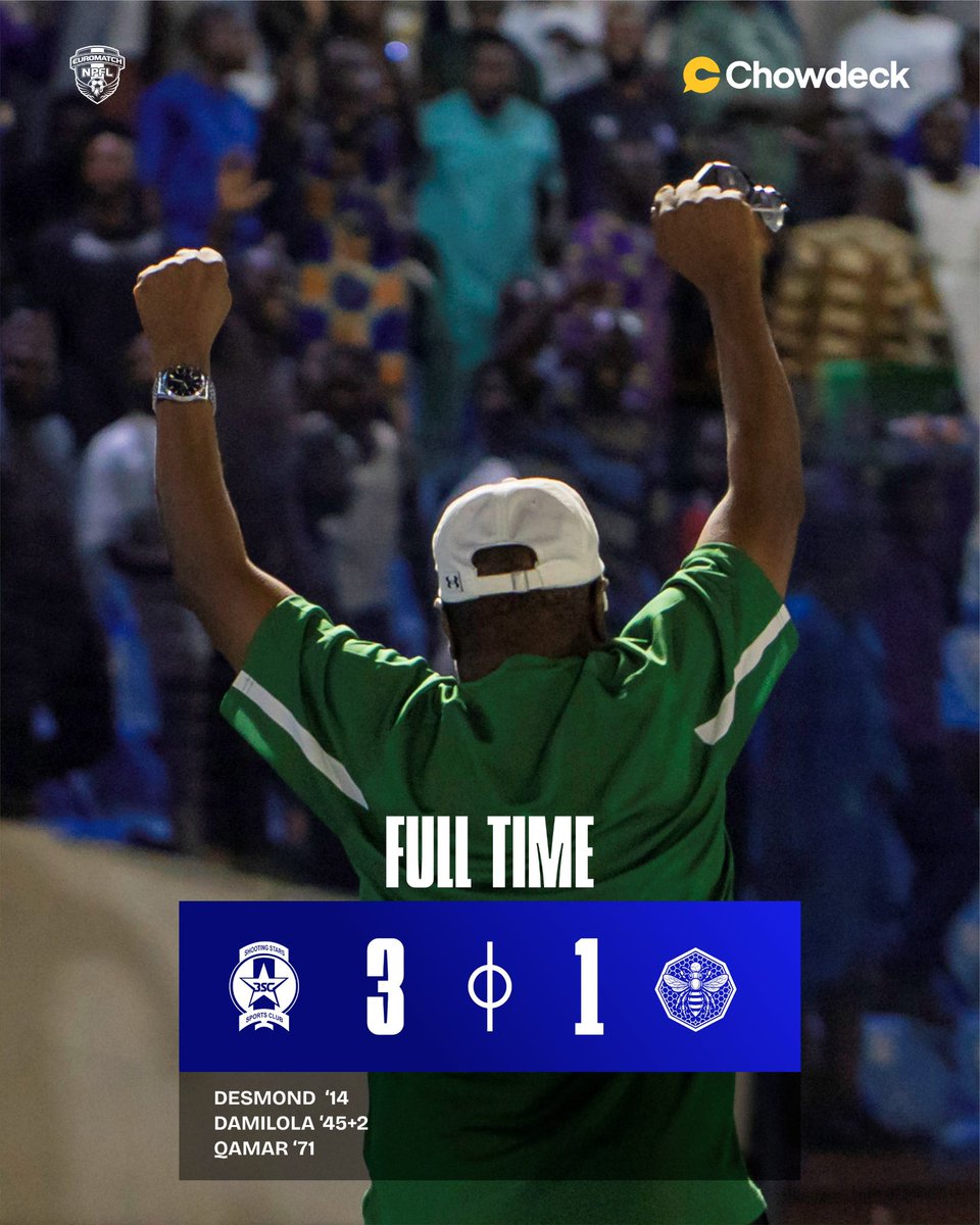 ShootingSc's tweet photo. FT : Shooting Stars SC 3 - 1 Ranchers Bees https://t.co/1jmkC6Q4wH