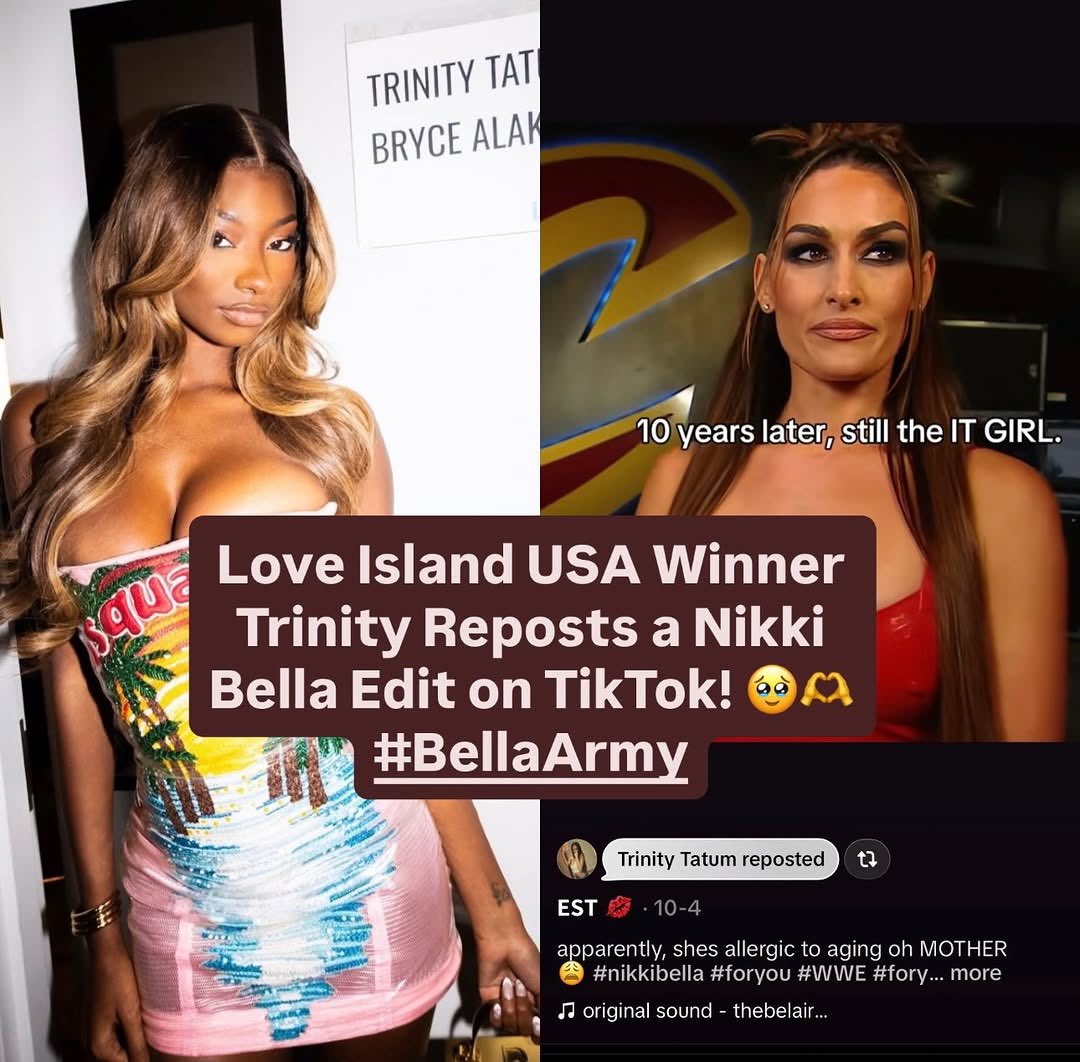 thebellasfave's tweet photo. i’m still waiting for the bellas to get trinity on their podcast, especially cuz she’s a wrestling fan and bella army! 🤩🙌 https://t.co/Xg3CNaUK7Q