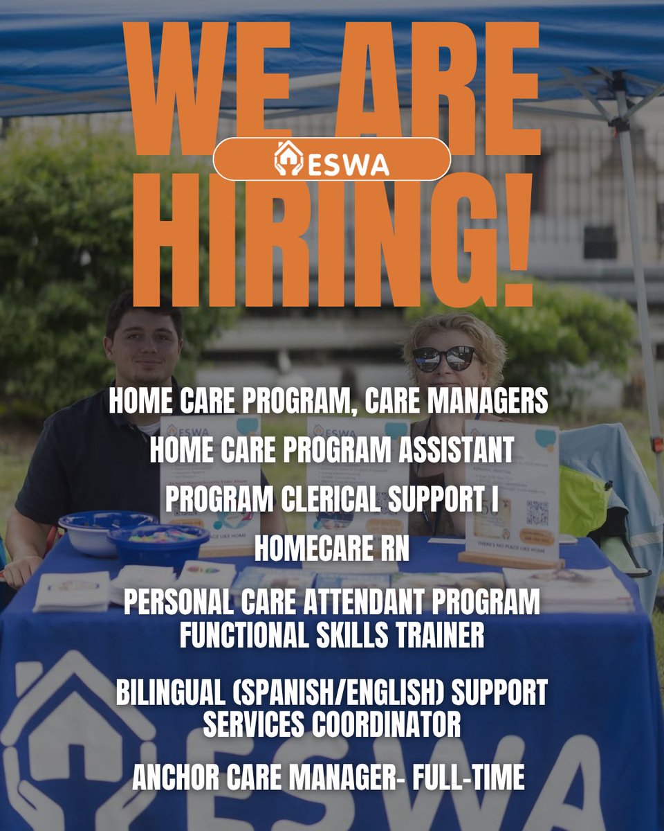 ESWAorg's tweet photo. 🧡 We’re hiring! Join ESWA and build a career that makes a difference.
Link in our bio to explore our current opportunities and apply! 
.
#eswa #hiring #jobsearch https://t.co/yElrT7QbHd