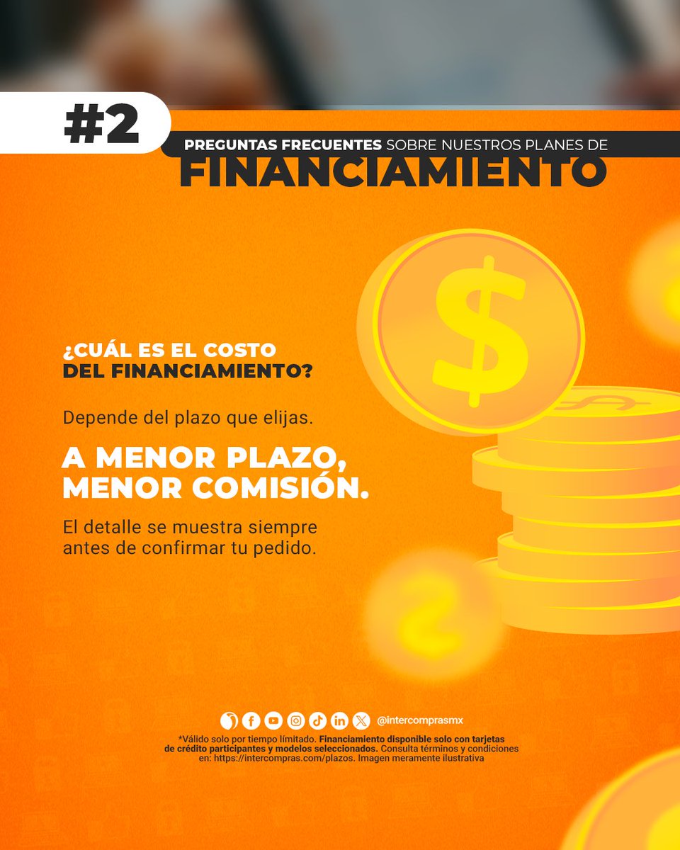intercomprasmx's tweet photo. Comprar lo que necesitas sin desajustar tu presupuesto sí es posible. Divide tu compra en pagos mensuales a 3, 6, 9, 12 o 18 meses con tarjeta de crédito. Sin monto mínimo. 💳 *Aplican términos y condiciones. 💬 Pide el enlace en comentarios. #financiamiento #mexico https://t.co/MUGoreGEYn