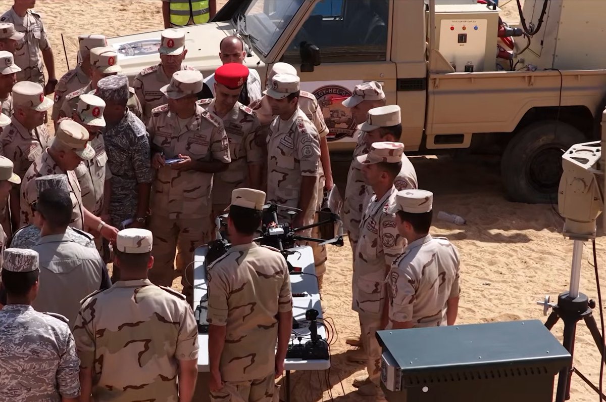 GSSReport's tweet photo. Egypt unveils first iteration of locally developed High Energy Laser for air defense applications dubbed “EGY-HEL-01”. 

Extensive FPV and interceptor usage was also documented at the second field army live fire drill. https://t.co/42anFHF79F
