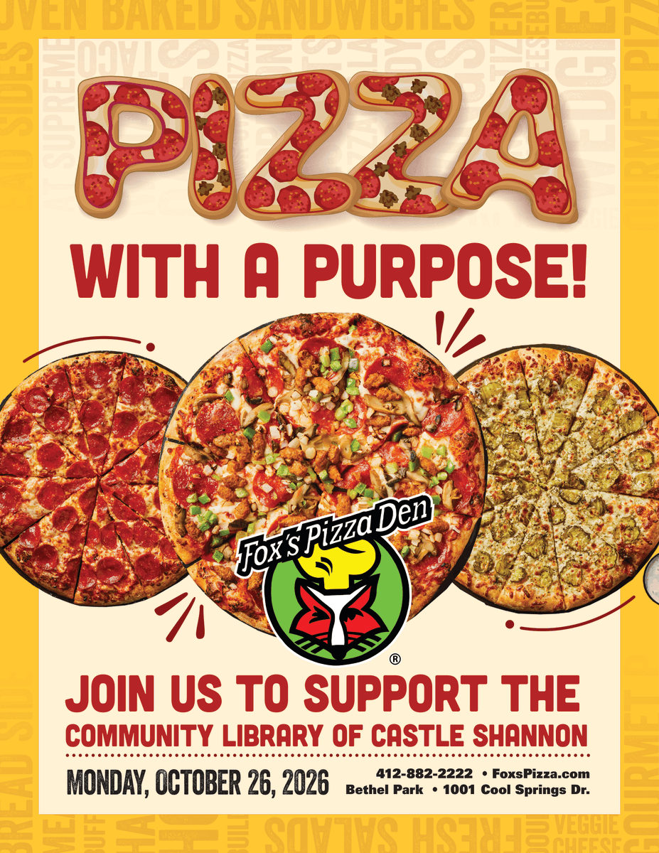 Library_CS's tweet photo. Join us for a Library Fundraiser at Fox's Pizza Den on Monday, October 26th from 10:30am-9pm @ the Cool Springs location. Simply dine in, take out, or order delivery, and 20% of sales will be donated to support our community literacy initiatives. https://t.co/7pDhfaZbfj