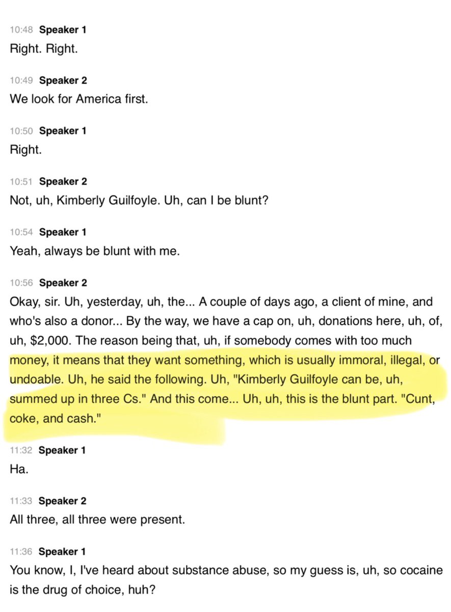 GenXChristian60's tweet photo. Kimberly Guilfoyle thought her saddest day was when Don Trump jr. dumped her and married a younger woman shortly thereafter. 

But alas…this interview with Jonathan Constantine tops that. 

“Kimberly Guilfoyle can be summed up in three C’s…C*nt, Coke, Cash” 😳 https://t.co/LOctZCvzuA