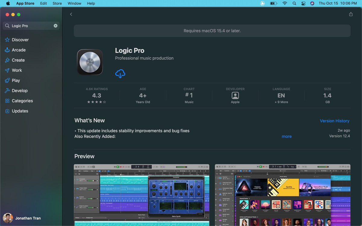 chajajonee's tweet photo. about to reinstall Logic Pro X

no promises yet of any new projects https://t.co/Nig9ndy8yN