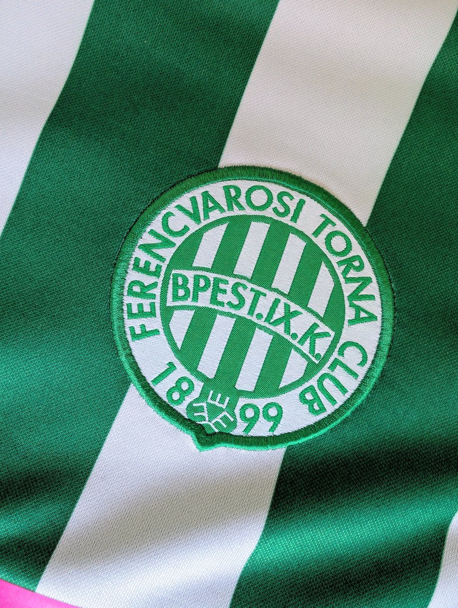 polyester_fever's tweet photo. It's been awhile but a new T90 has finally entered the building. The Ferencvaros 04/06 home, as worn in consecutive UEFA Cup campaigns. Long sleeve just makes it better. https://t.co/KMZbIjC6B6