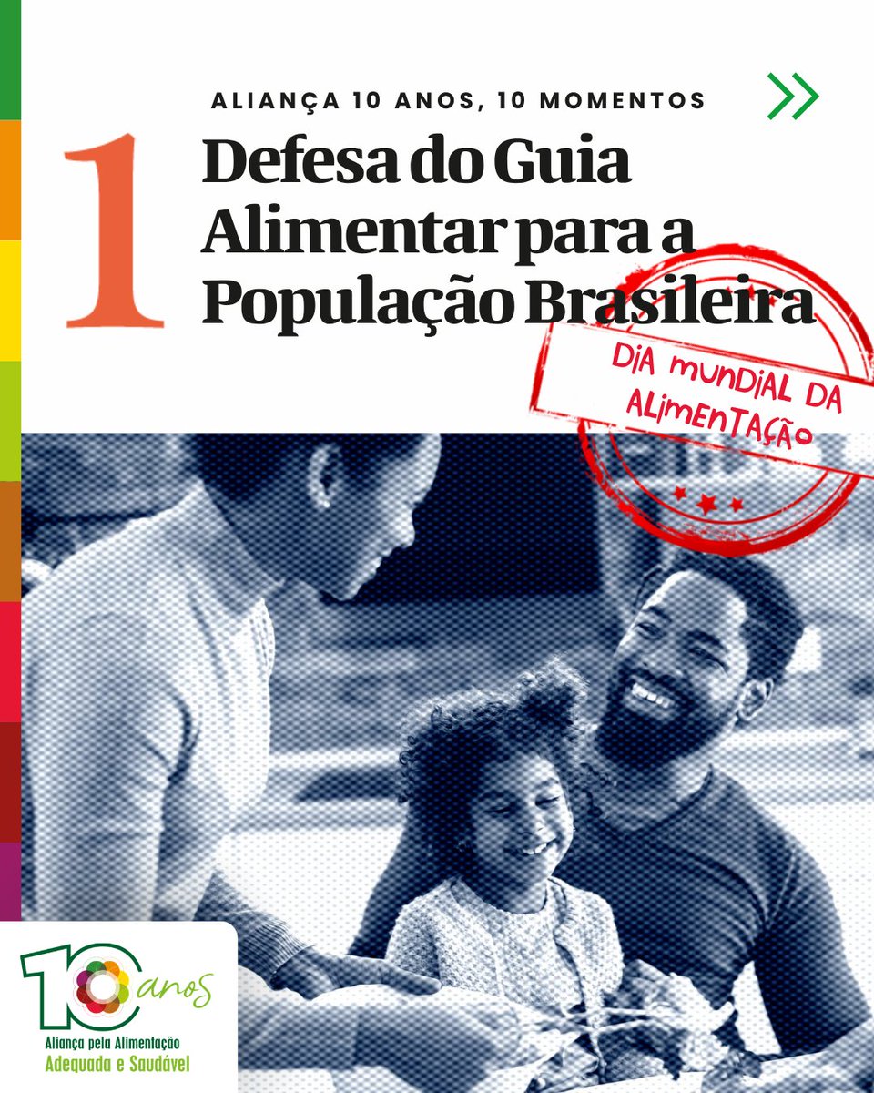 AliancaAlimenta's tweet photo. Neste Dia Mundial da Alimentação (16/10), a Aliança começa a publicar uma série de posts para comemorar nossos 10 anos! 

No primeiro, destacamos o Guia Alimentar para a População Brasileira: https://t.co/N795obUtbm https://t.co/IYeEvbxkPW