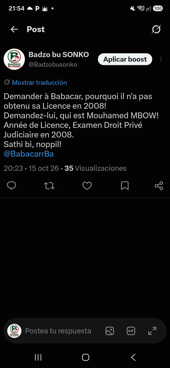 Badzobusonko's tweet photo. @sallaziz01 Lii laako wax mu bloqué ma https://t.co/q7YpLhpvla