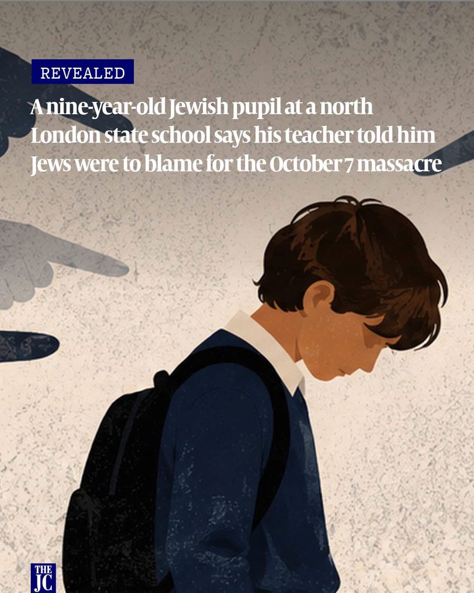 Ostrov_A's tweet photo. Horrific! British teacher ‘tells boy Jews to blame for October 7’ but London school ignores call for staff antisemitism training. Family felt forced to take out their son and enrol him in Jewish school.

🔗 Story in @JewishChron: https://t.co/UCHCdkAQg1 https://t.co/m9E1recFFj