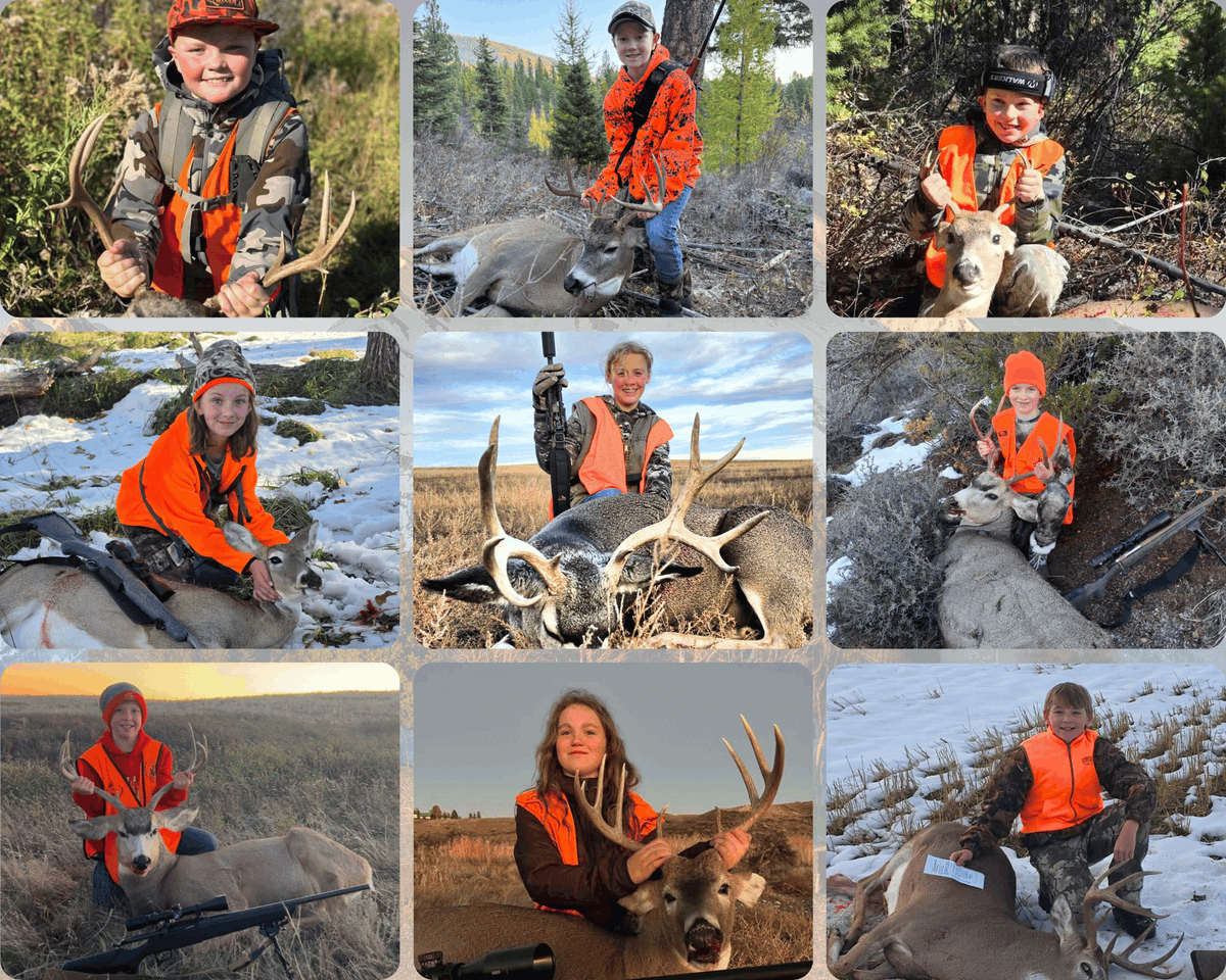 SOSJacobsen's tweet photo. Wow! What an incredible opening day of Montana's youth hunt! The next generation providing for the family with meat in the freezer and photo memories that will last a lifetime!
Don't forget to share your youth hunt photos with us, and best of luck! #mtnews https://t.co/ymNLw1dSME