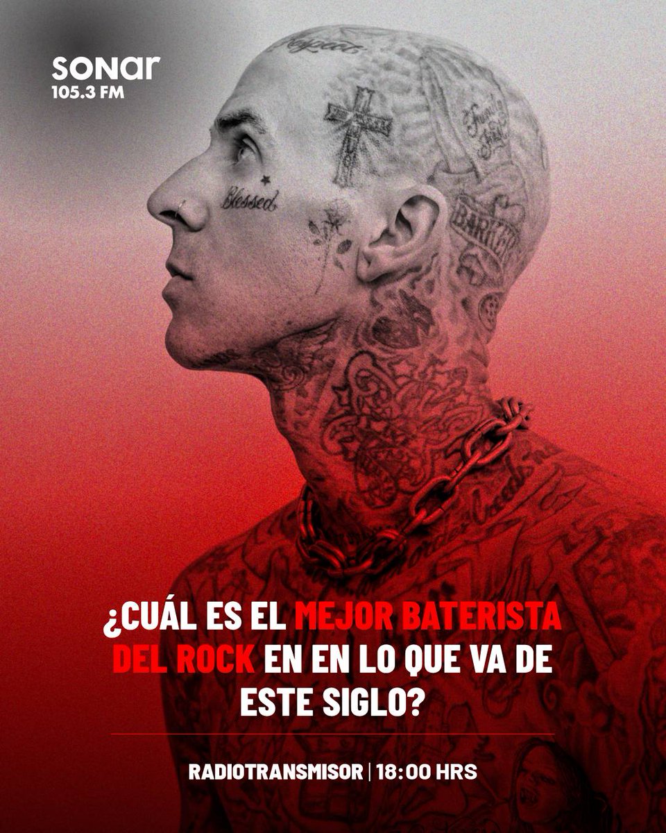sonarfm's tweet photo. #RadiotransmisorPrime 📡 | ¿Cuál es el mejor baterista del rock en en lo que va de este siglo?

Billy Corgan sindicó a Travis Barker como el mejor percusionista de los últimos 30 años en el más reciente episodio de su podcast The Magnificent Others.

Con @alfaxis a las 18hrs 🤘🏻 https://t.co/mwLWtRBU9A