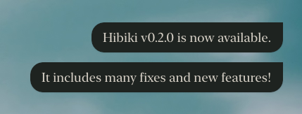 LinuDev's tweet photo. Hibiki is a Keystroke Visualizer &amp; Bubble Message Visualizer. Powered by rust and for Wayland!

https://t.co/GetXNw4SNt https://t.co/8JMvPM9IIC