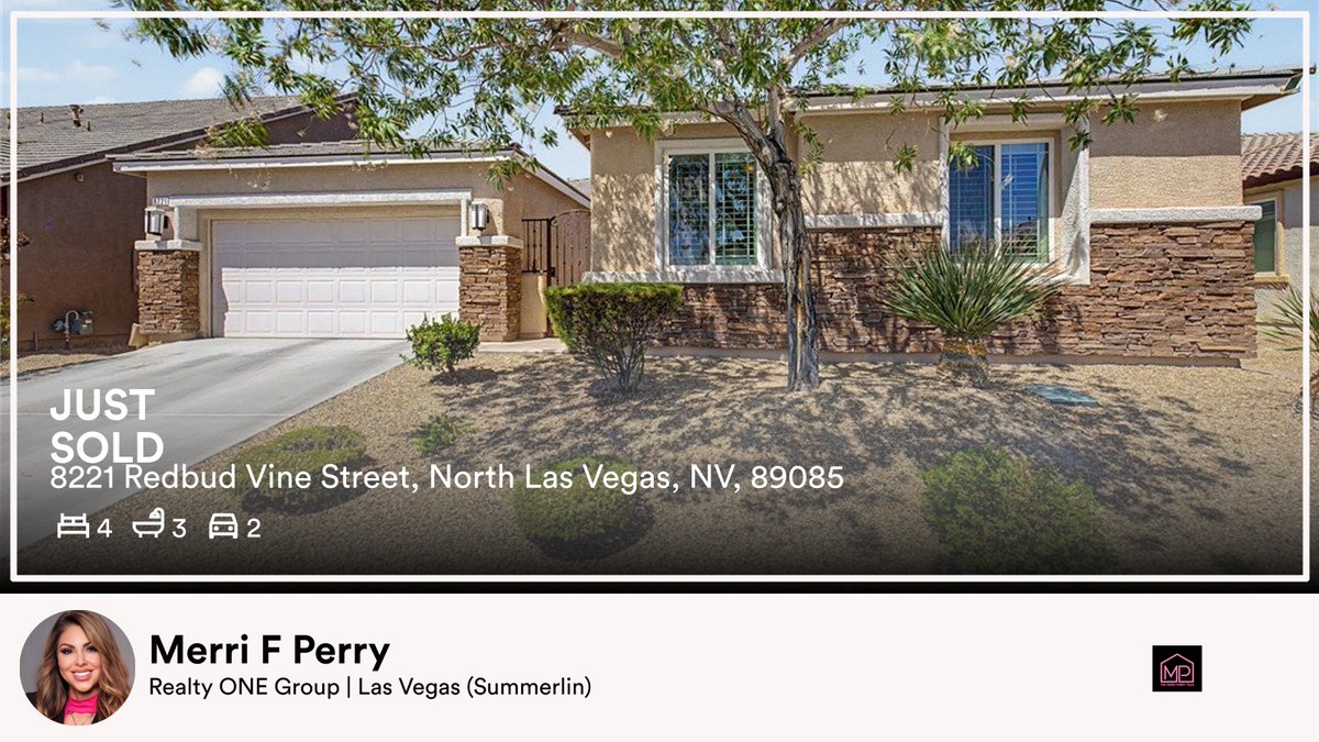MerriPerry's tweet photo. 🛌 4 🛀 3 🚘 2
📍 8221 Redbud Vine Street, North Las Vegas, NV, 89085

My latest sale on RateMyAgent.
Realestate 23128
https://t.co/zRIwKhMGxW

...
#ratemyagent #realestate https://t.co/12JVXEd675