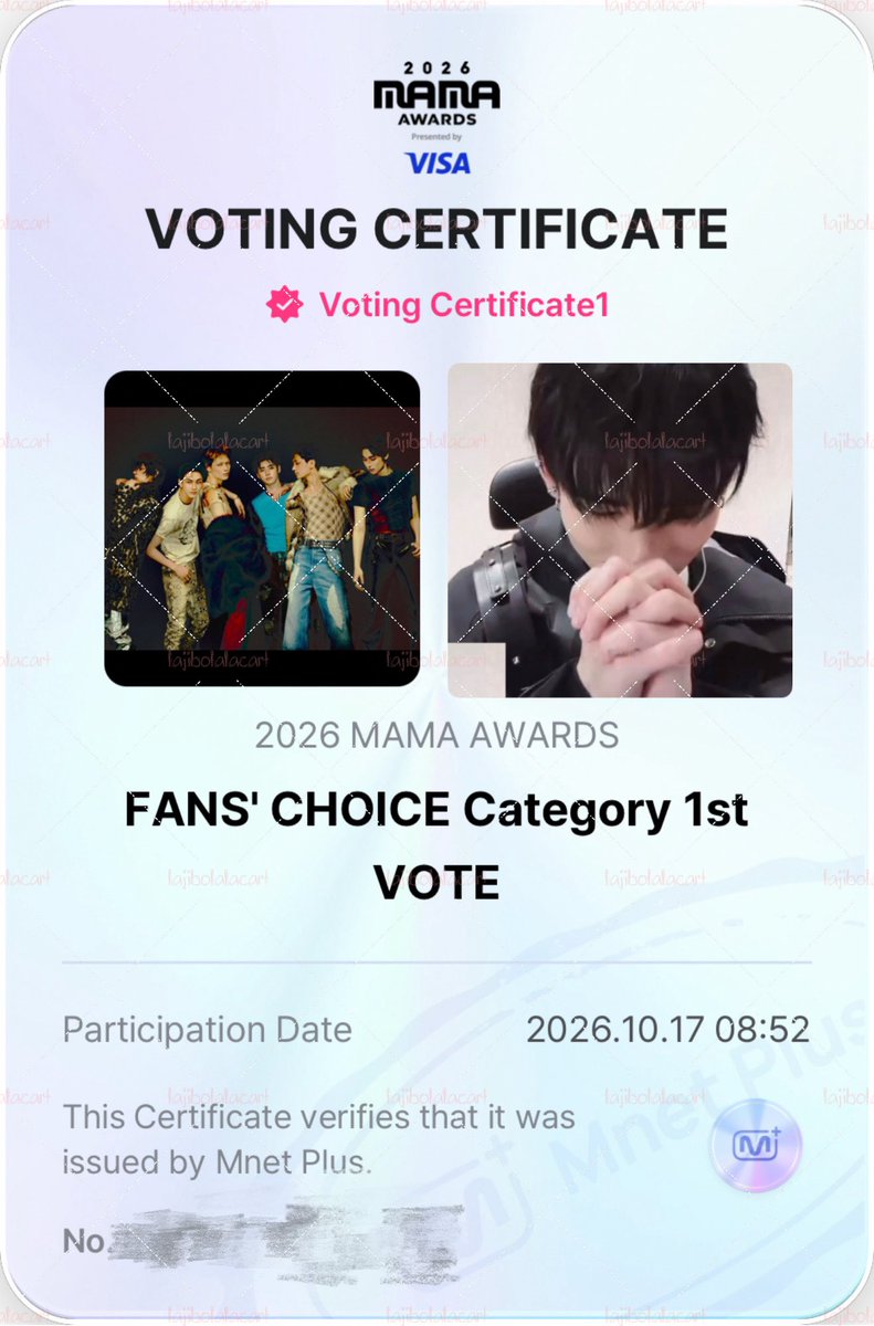 lajibolalacart's tweet photo. day 6🍀

I vote for #ENHYPEN on #2026MAMAVOTE https://t.co/Eqk7OyRAff