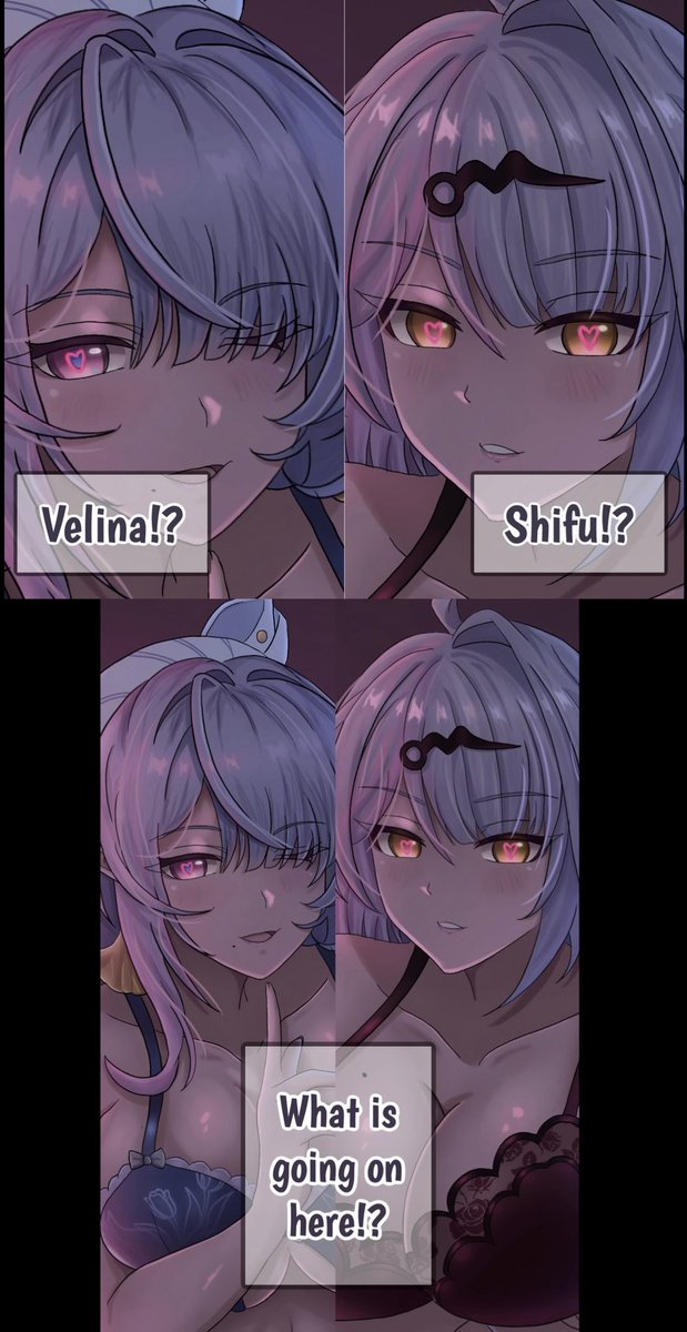 Azure_Neo_03's tweet photo. Shifu’s “Private Training” 

Hope you enjoy this comic :) 

#ZenlessZoneZero #ZenlessZoneZeroFanArt #zzz #zzzeroᅠ #zzz_fanart #ZZZㅤ #comic #velina #yixuan #wise https://t.co/19jJaCD1po