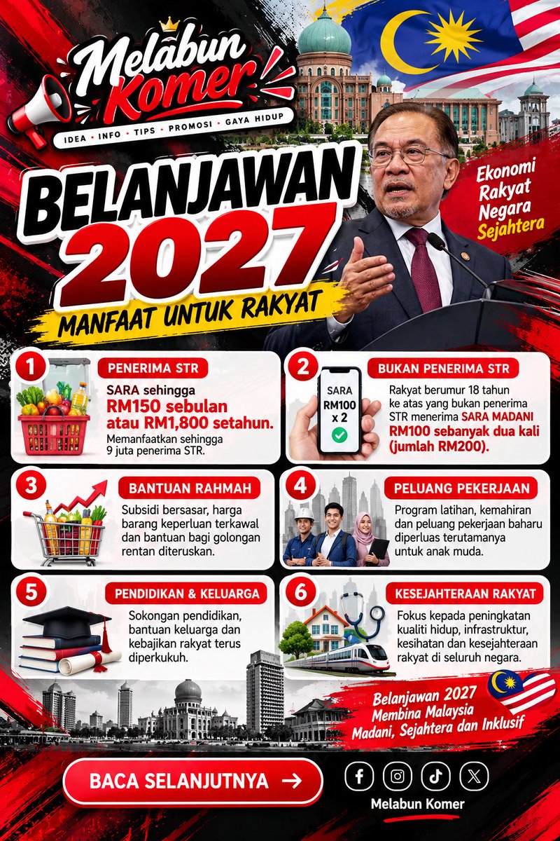 IntanAnakWahab's tweet photo. Belanjawan 2027 terbaik x komer rasa????? #Belanjawan2027 #Madani #PMX  #anwaribrahim https://t.co/MpIdPJtVnq